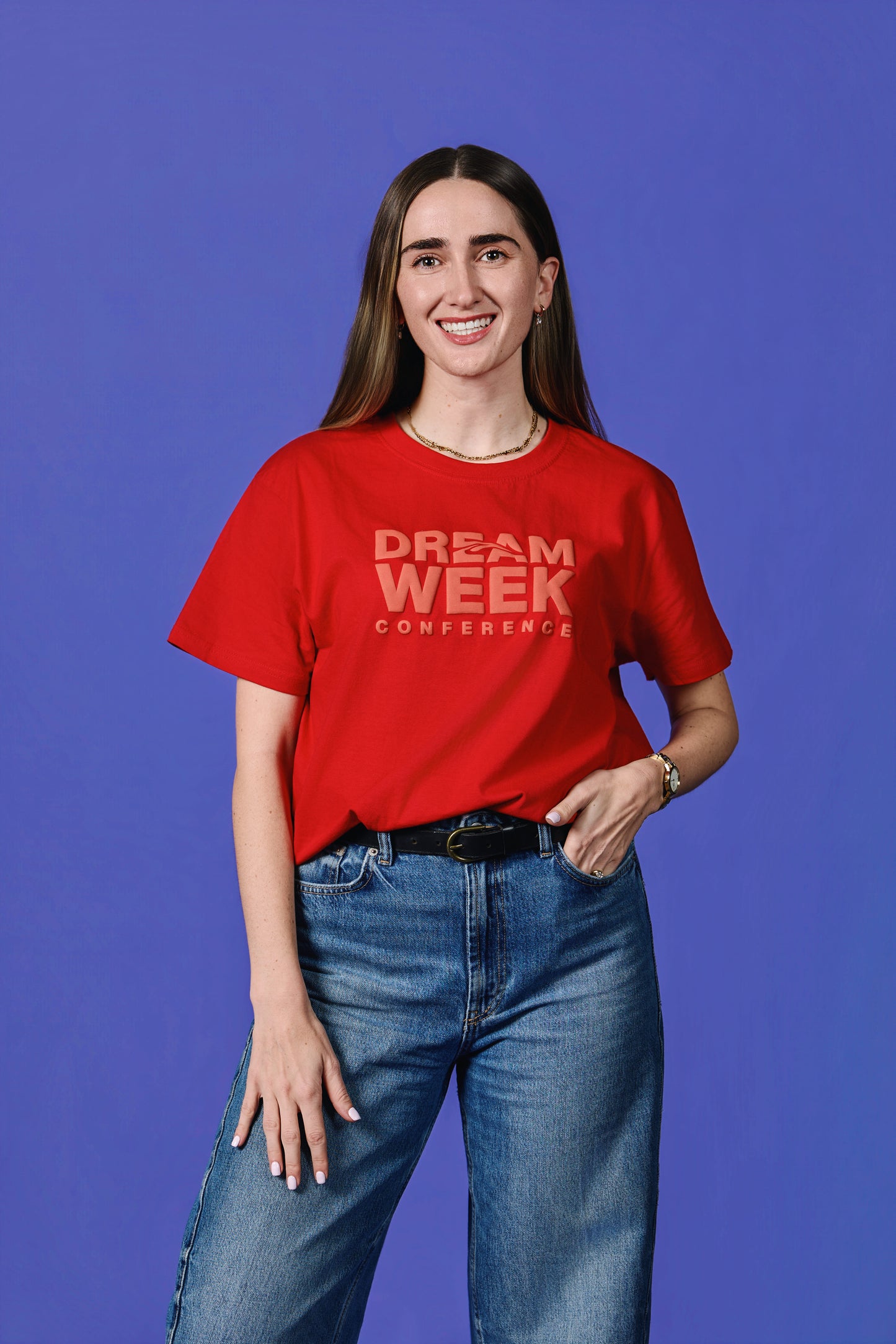 Red Dreamweek Puff Print Tee