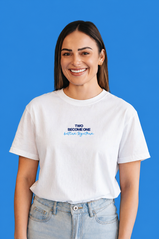 Better Together Couples Tee_White