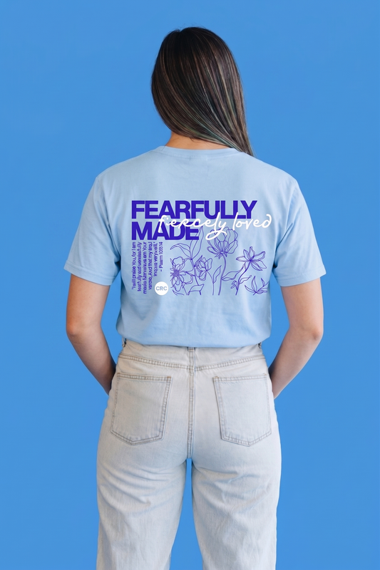 Fearfully & Wonderfully Made Shirt_Light Blue